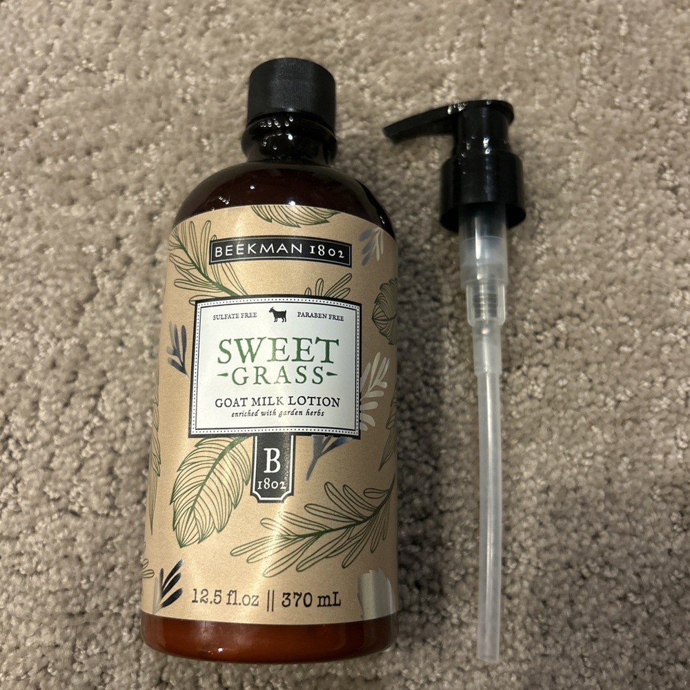 Beekman 1802 Sweet Grass Goat Milk Lotion 12.5oz With Pump Sealed